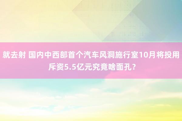就去射 国内中西部首个汽车风洞施行室10月将投用 斥资5.5亿元究竟啥面孔？