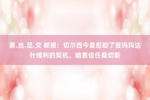 黑.丝.足.交 邮报：切尔西今夏拒却了签玛玛达什维利的契机，暗意信任桑切斯
