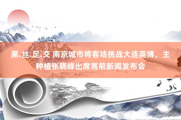 黑.丝.足.交 南京城市将客场挑战大连英博，主种植张晓峰出席赛前新闻发布会